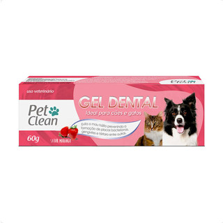 Gel Dental Sabor Morango Pet Clean - 60g em Oferta na Shopee