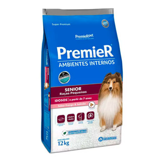 Ração Premier Ambientes Internos Cães Adultos Sênior +7 Raças Pequenas Frango e Salmão 12kg em Oferta na Shopee