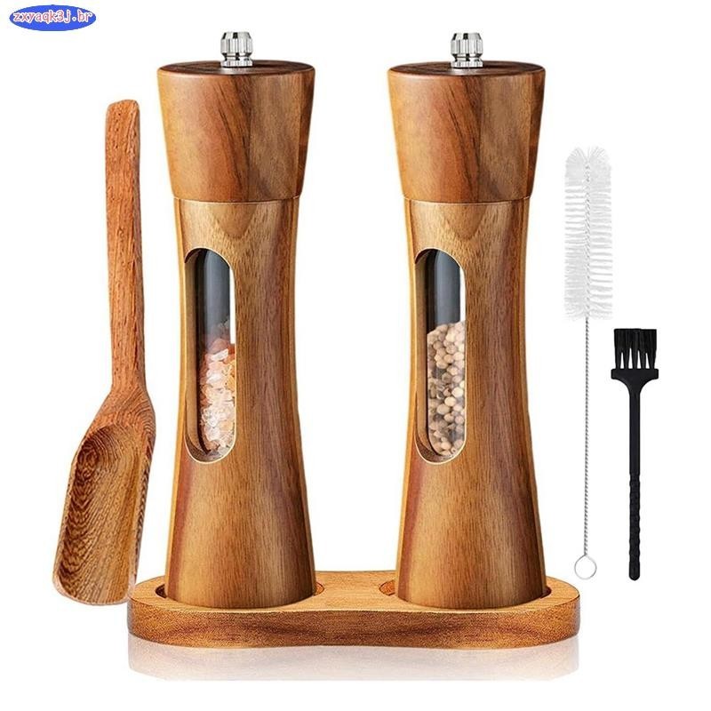 Moinho De Pimenta Sal E Manual Especiarias Com Moedor Cerâmico Ajustável Para De Piment em Oferta na Shopee