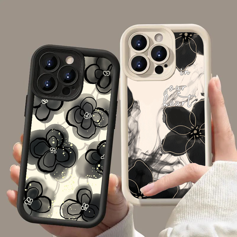Caixa Romântica De Flores De Rosa Para Samsung A55 A34 A15 A54 A32 A05S A14 A35 A05 A13 A23 A33 A53 A73 A51 A52 A52S A72 Capa De Silicone Líquido À Prova De Choque
