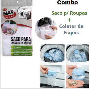 kit Lavanderia Sacos Lavar Roupa Delicada Com Zíper +  Esfera De Lavanderia