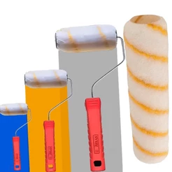 Rolo De Lã Sintética Antirrespingo Durável Para Pintura Com Cabo Vários Tamanhos