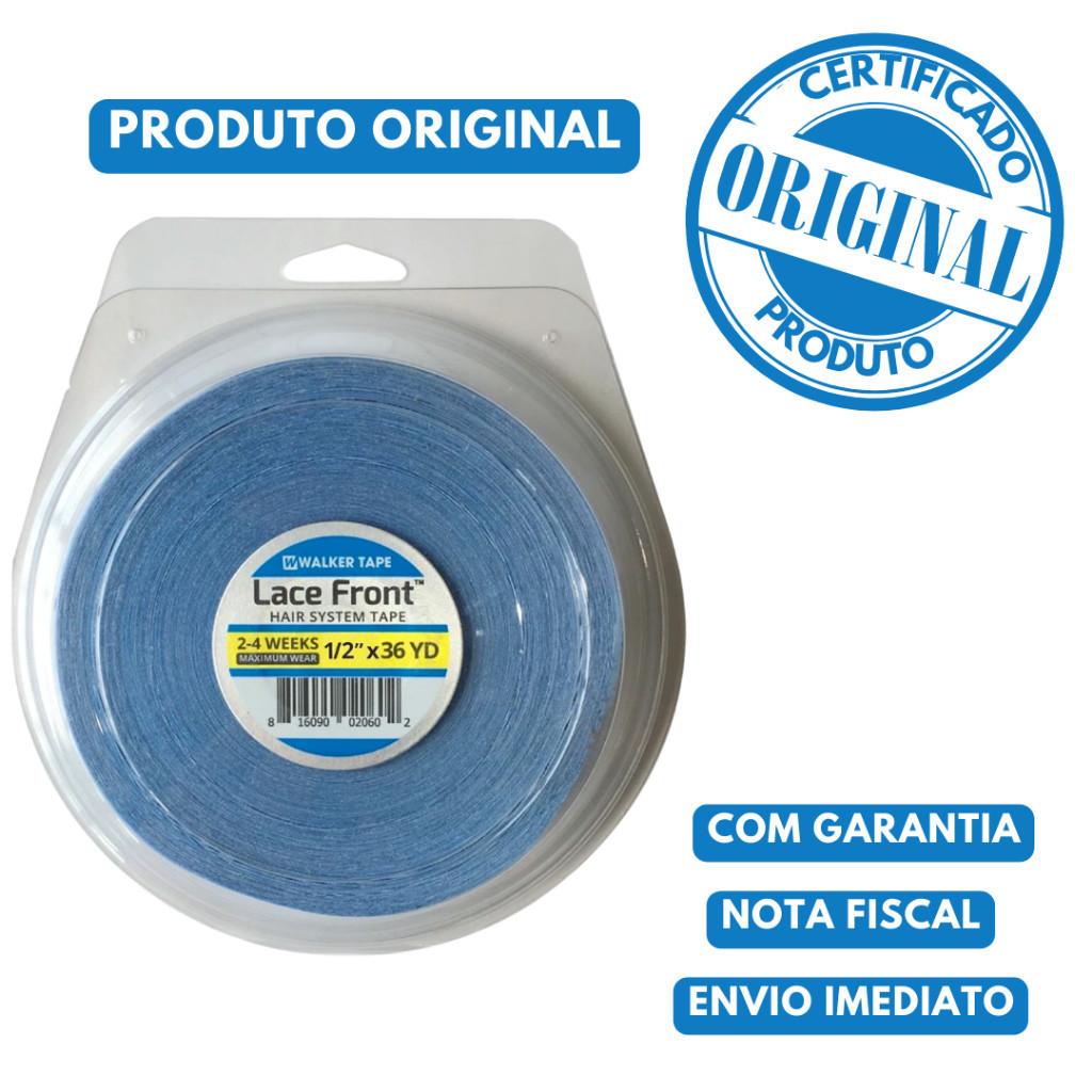 Fita Lace Adesiva Azul Prótese Capilar Walker Tape 36 Metros Promo