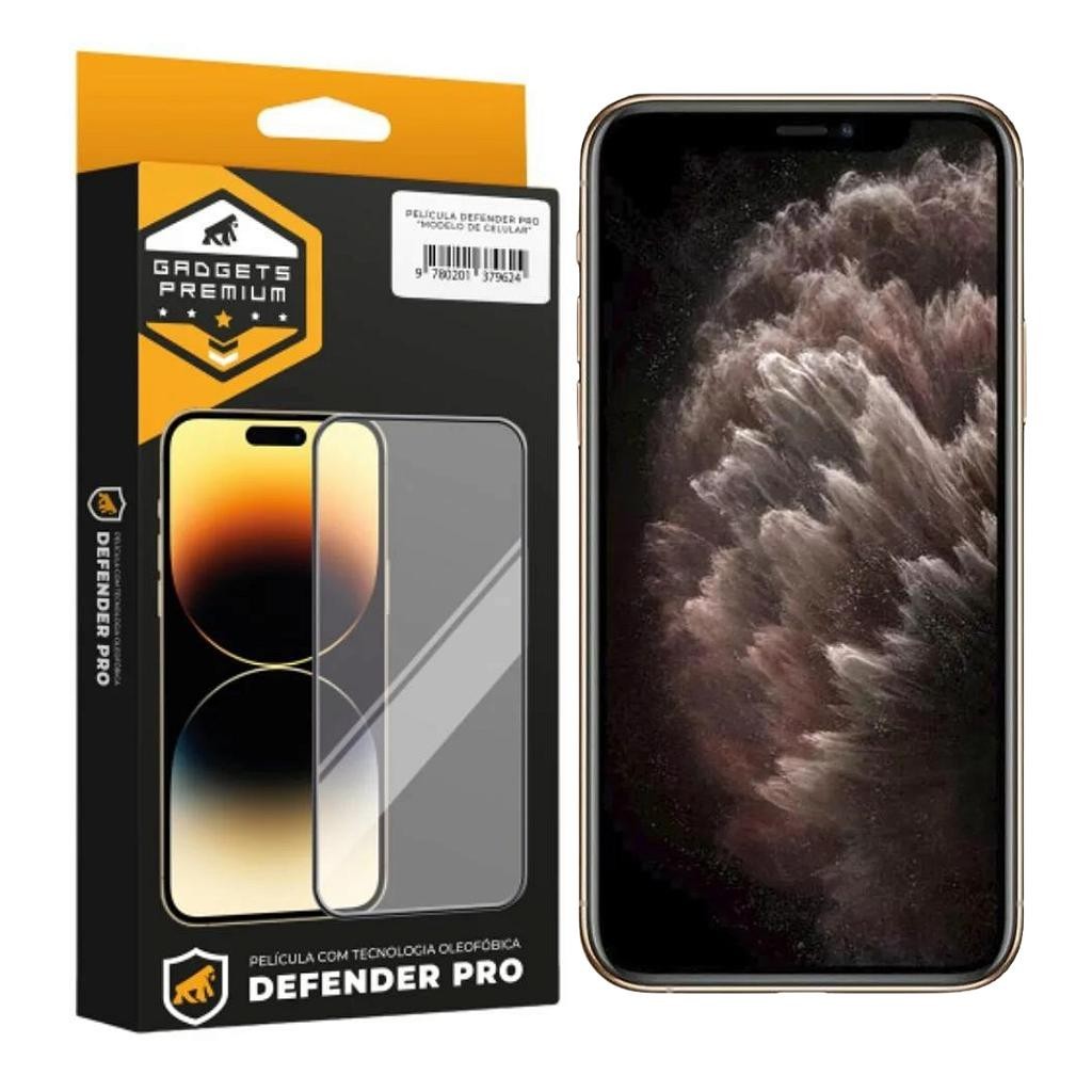 Película para iPhone 11 Pro Max - Defender Pro - Preta - Gshield em Oferta na Shopee