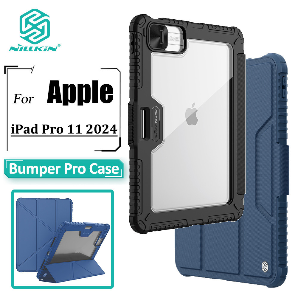 Nillkin Flip Case Pro Para iPad 11 2024 2025 Air M5 13 Controle Deslizante De Câmera Com Tudo Incluído 360 ° PC Rígido À