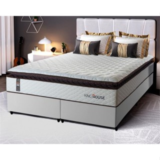 Conjunto Cama Box Espuma San Diego Branco Queen 158x198x67 em Oferta na Shopee