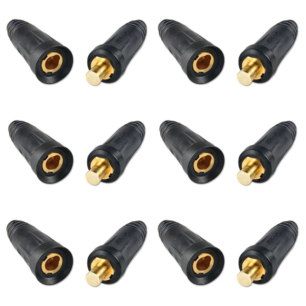 Engate Rápido Cabo Solda 13mm Tig Eletrodo Inversora - 6 Par