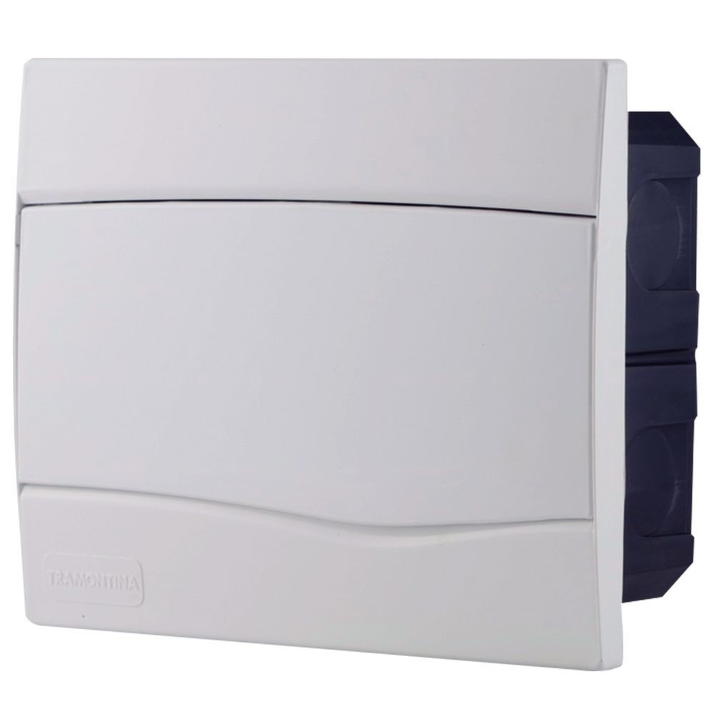 Quadro Distribuição Embutir 9 Din Ou 6 Nema Com Porta Branca