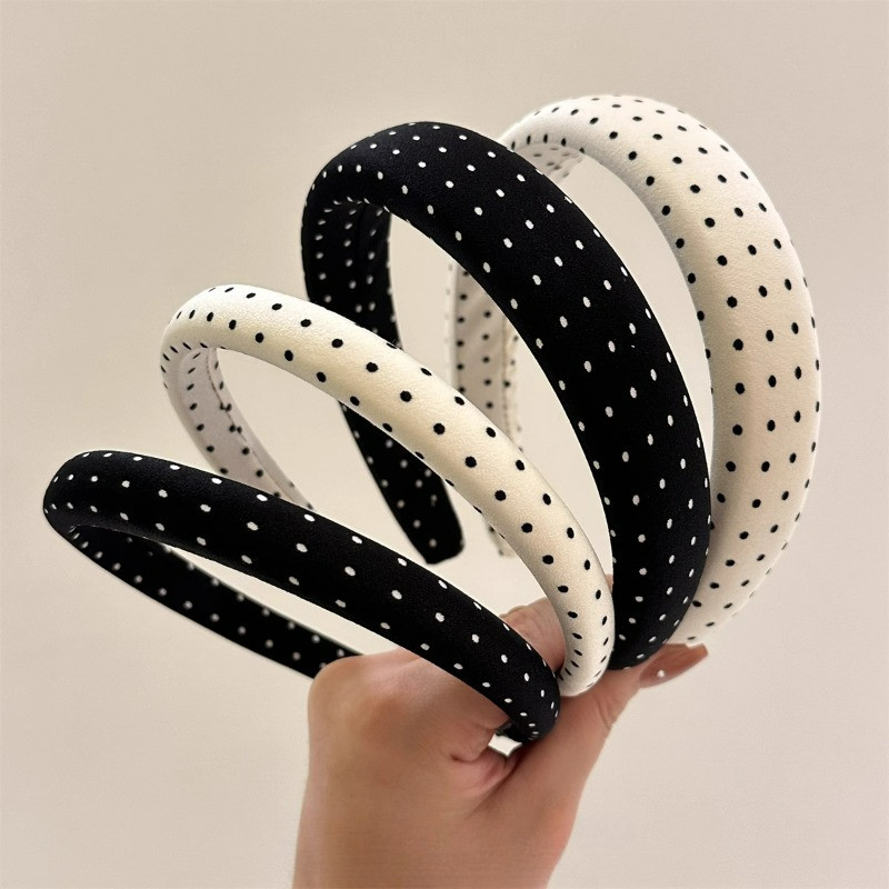 2cores 1,5/3,0cm Pontos Impressos Headwear Hairbands Acessório De Cabelo Para Mulheres