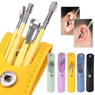 Kit 6 Peças Colher De Aço Inoxidável Portátil Para Remoção De Cera De Ouvido/Equipamento …
