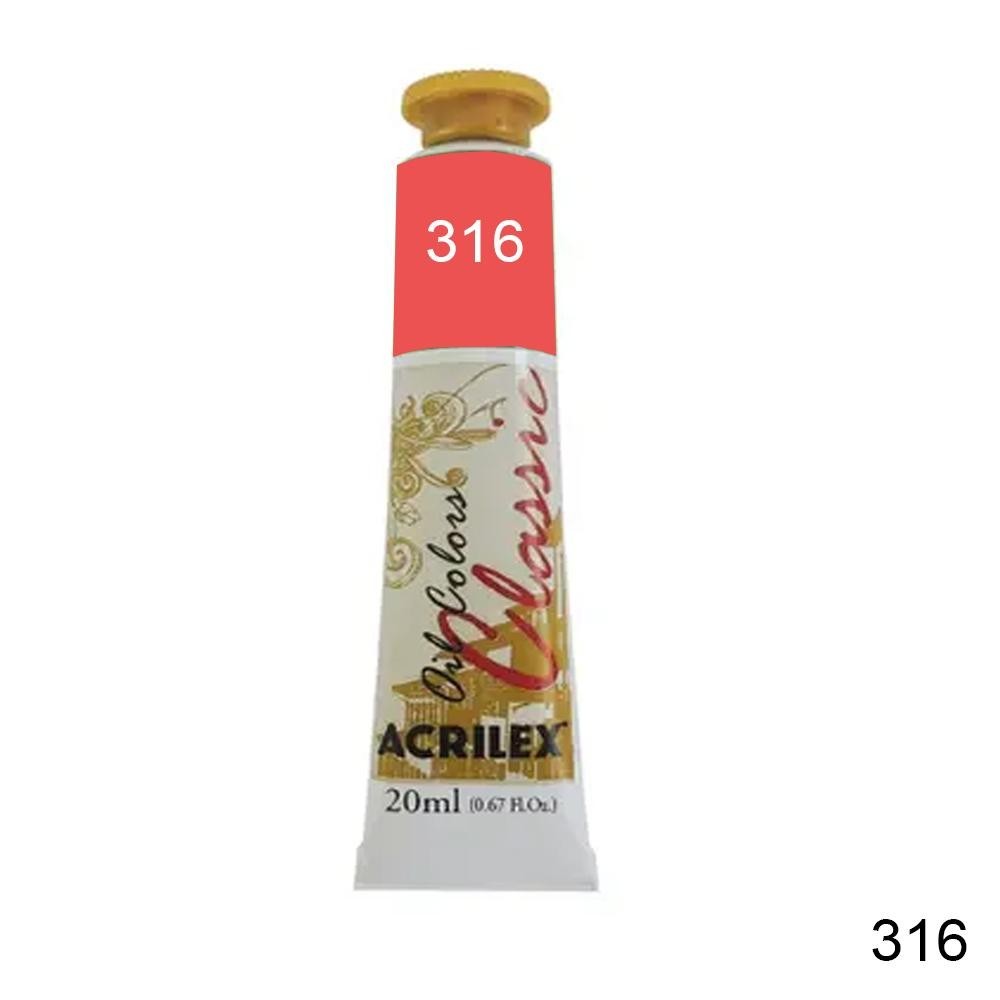 Tinta a Óleo Rosa Escuro 316 20ml Acrilex