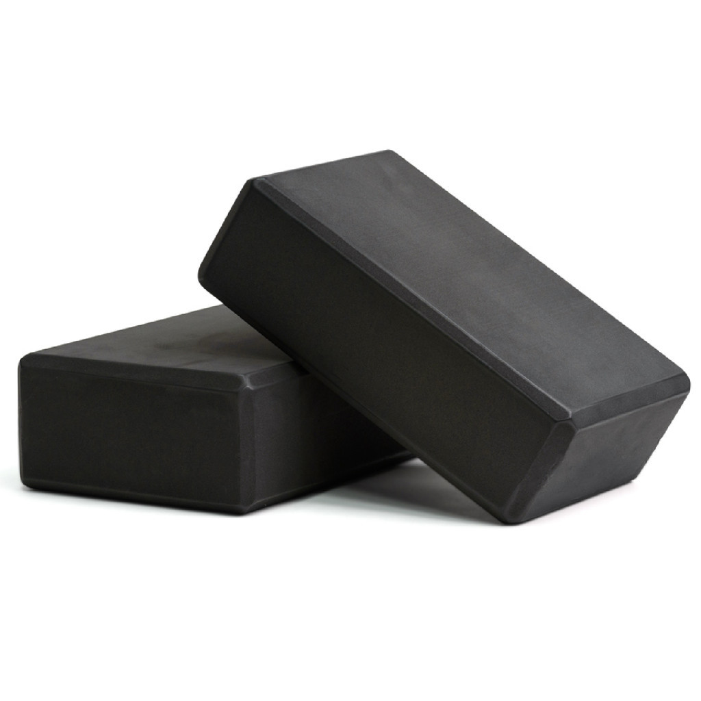 Kit 2 Tijolos de Yoga EVA Bloco Pilates Alongamento Ioga Meditação Alta Densidade Funcional Preto em Oferta na Shopee