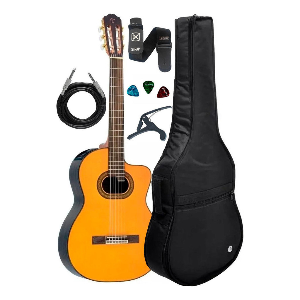 Violão Takamine Gc6 Ce N Préamp Tp4t Capa + Acessórios em Oferta na Shopee