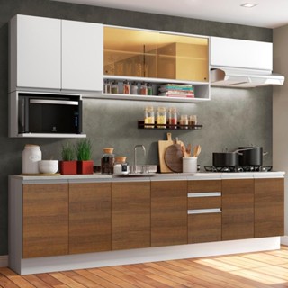 Cozinha Completa Madesa Genova com Armário e Balcão (Sem Tampo e Pia) em Oferta na Shopee