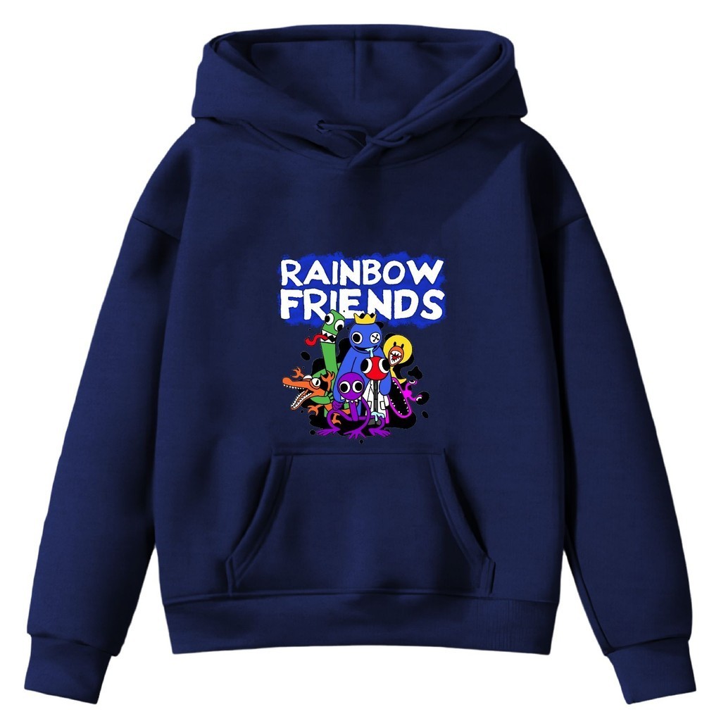 Moletom Kids Infantil Rainbow Game Friends Shopping Lazer Bolso Canguru Capuz Lançamento