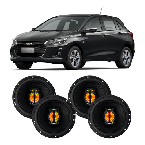 Kit 4 Alto Falante 220wrms Porta Dianteiro Traseiro Gm Ônix