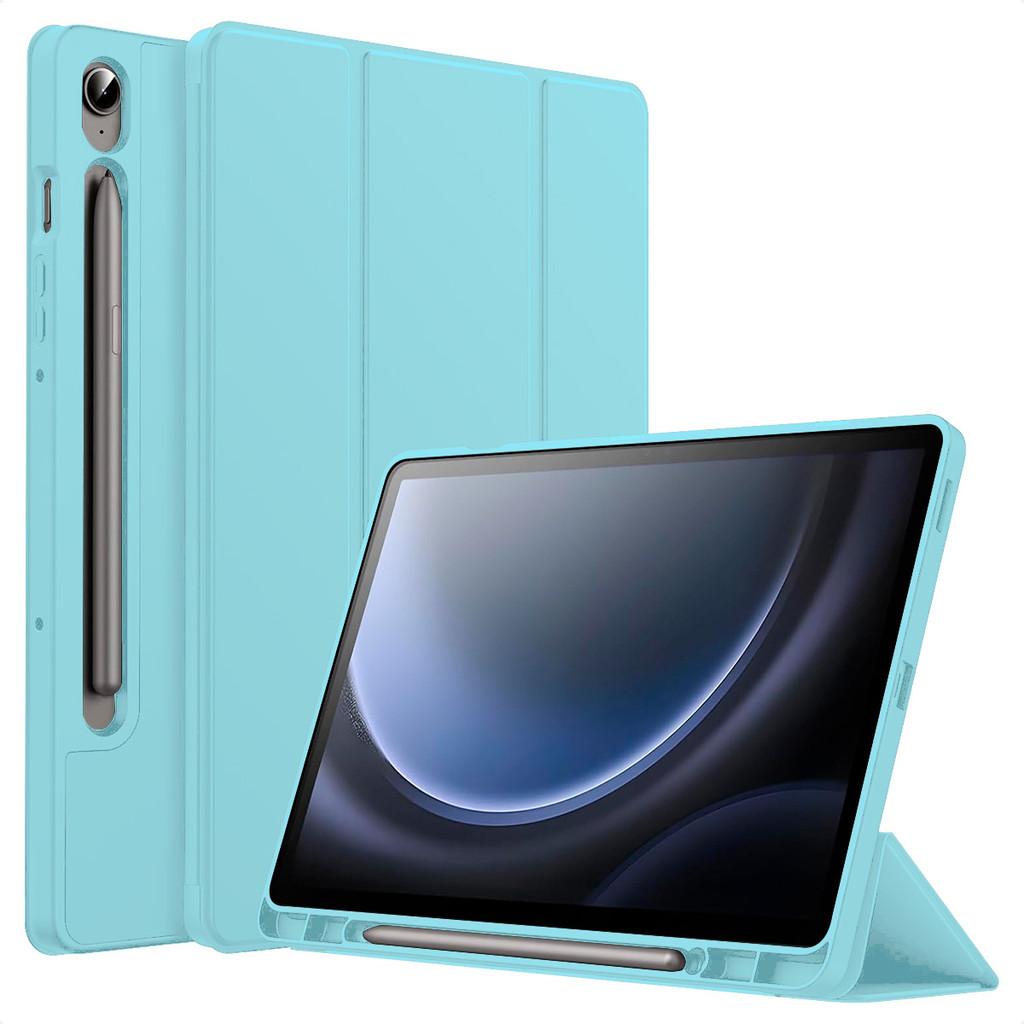 Capa Tab S9 Fe 10.9 Polegadas Smart Suporte Caneta Antiqueda