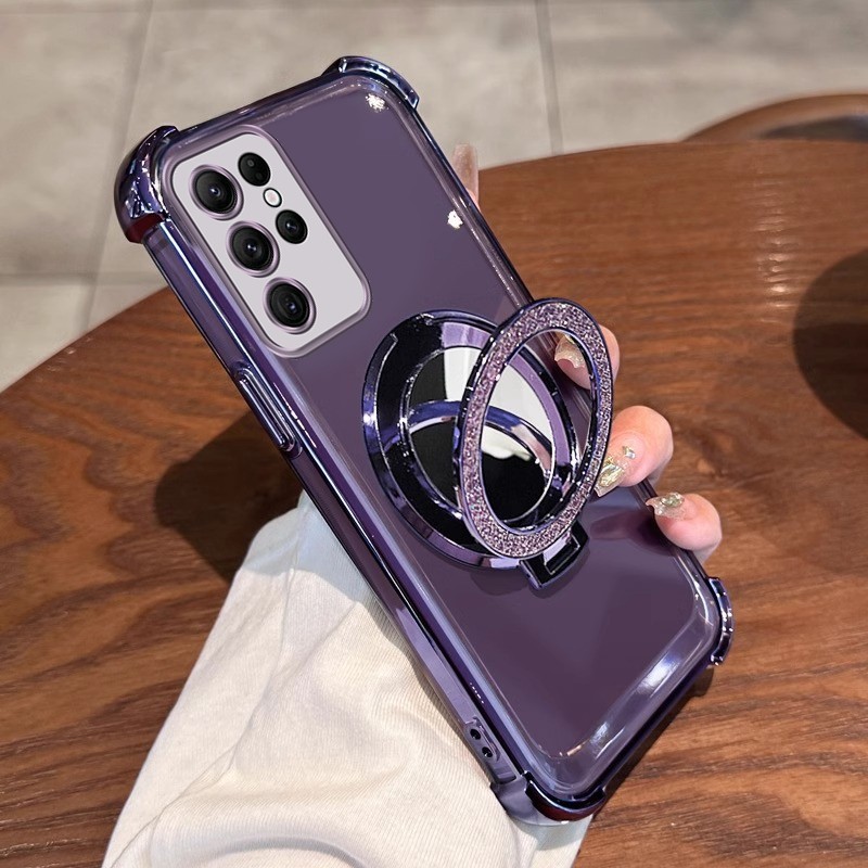 Capa Para samsung s22 ultra plus 5g De Telefone À Prova De Choque 3D Suporte De Espelho De Maquiagem Nova Macia SJSFHZJ0