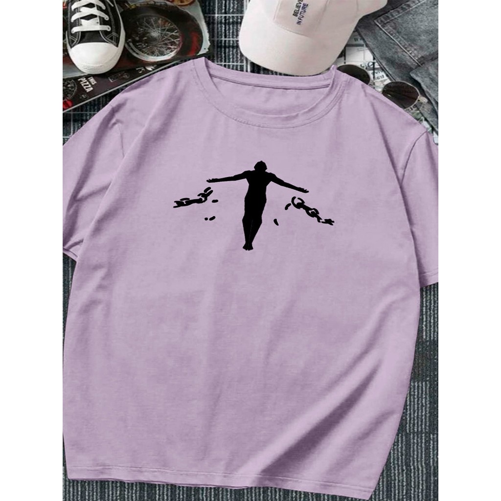 T Shirt Freedom Customizada Personalizada Barata Bordada Camisa Academia Leve Oversize Life Style