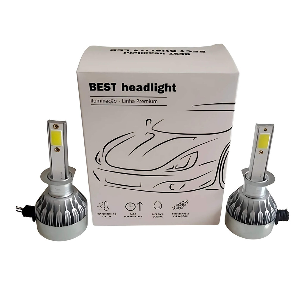 Par de Lâmpadas Automotivas Super Led Nano Compacta Encaixe H11 6000K Suits em Oferta na Shopee