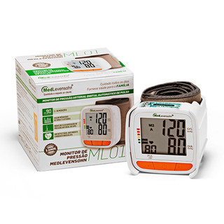 Aparelho de Pressão MedLevensohn Automático Digital de Pulso ML01 em Oferta na Shopee