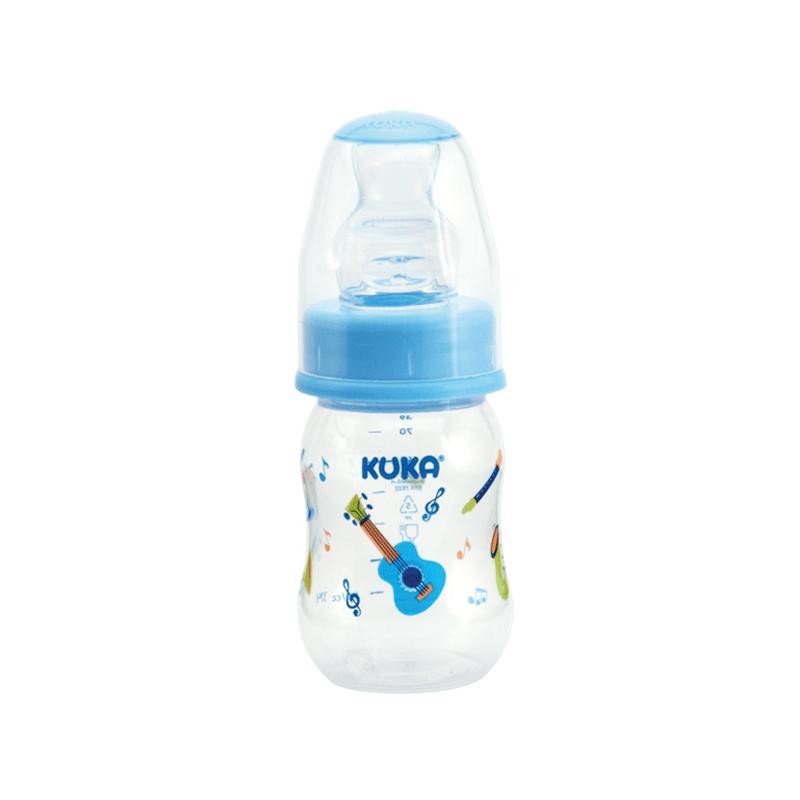 Mamadeira Kuka Natural Color Orto N°1 Azul 70ml em Oferta na Shopee