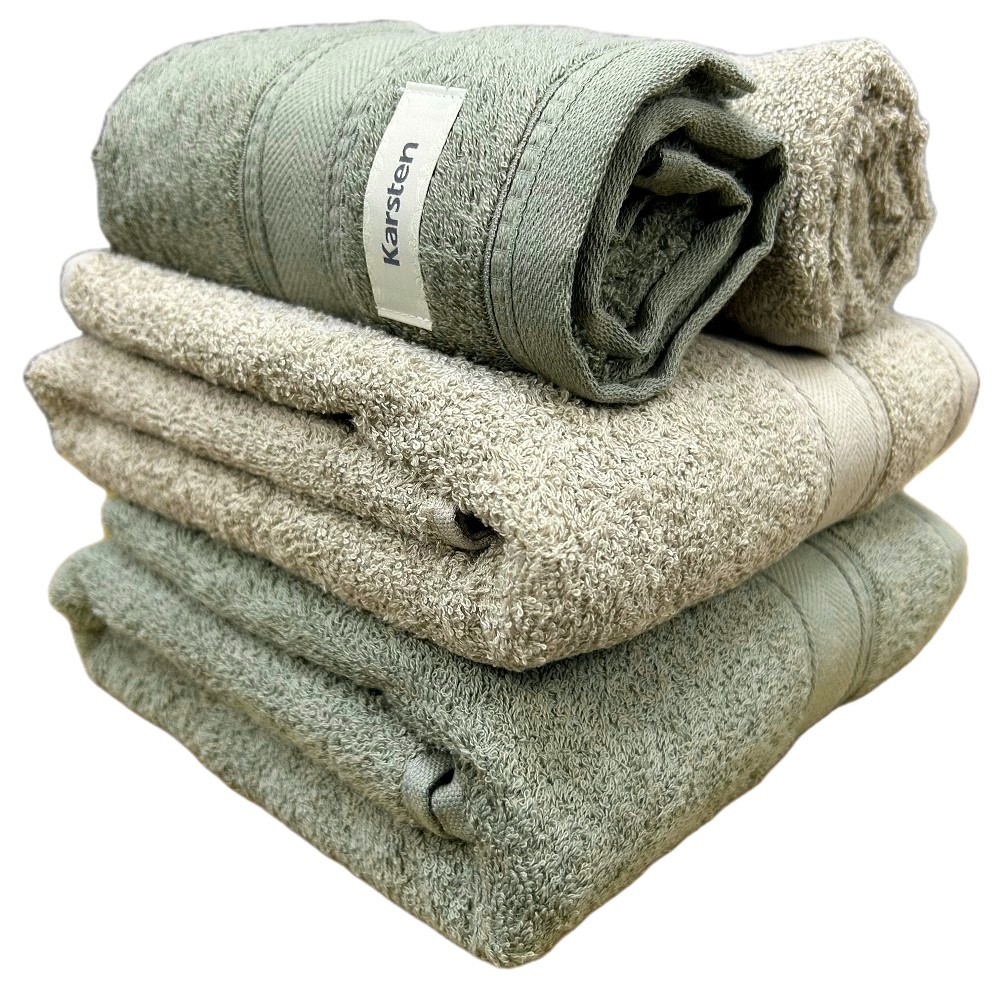 Jogo/Kit 2 Toalhas de Banho Linea Karsten + 2 Toalhas de Rosto Grossa Macia 100% Algodão 420g/m2 em Oferta na Shopee