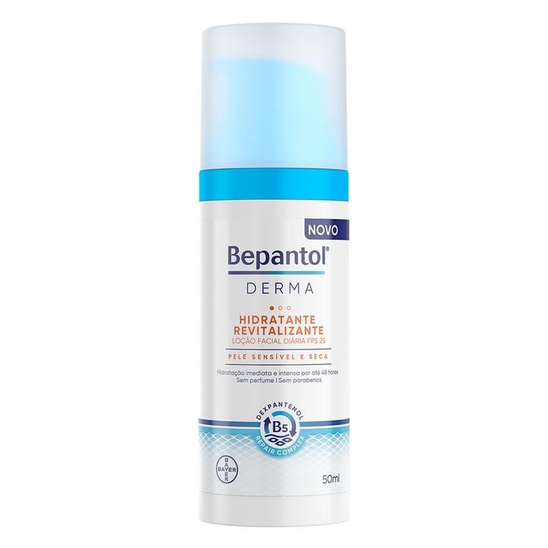 Loção Facial Diária Hidratante Revitalizante Bepantol Derma FPS25 50ml em Oferta na Shopee