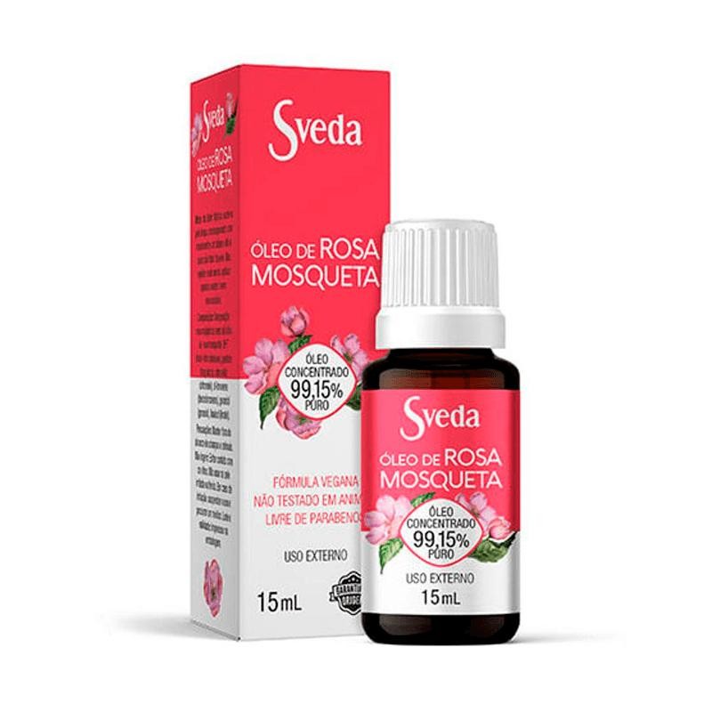 Óleo de Rosa Mosqueta Sveda 99,15% Puro 15ml em Oferta na Shopee