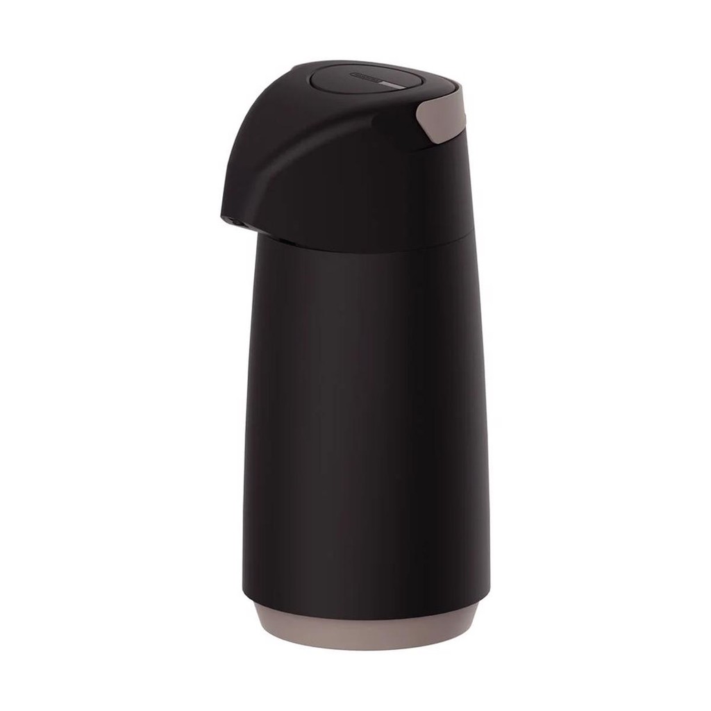 Garrafa Térmica Com Bomba em Plástico Preto - Exata 1L (61639/103) - Tramontina em Oferta na Shopee