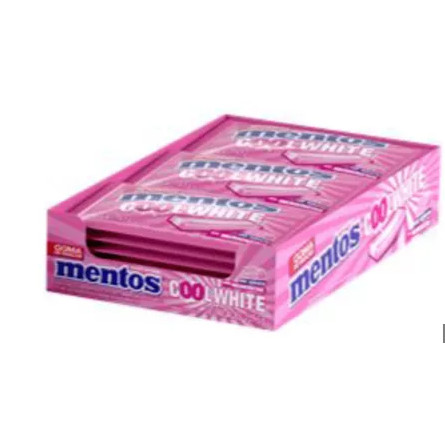 Chicle Mentos Cool White 3 Camadas Com 15 Unidades Tutti Fresh - Food & Beverages