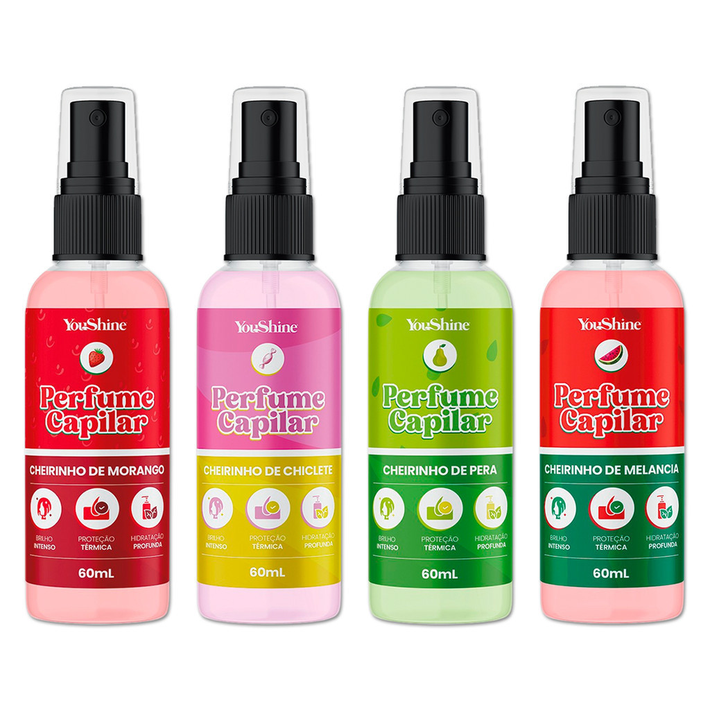 Perfume Capilar Fixação Prolongada 60ml YouShine Cheirinho para Cabelo em Oferta na Shopee