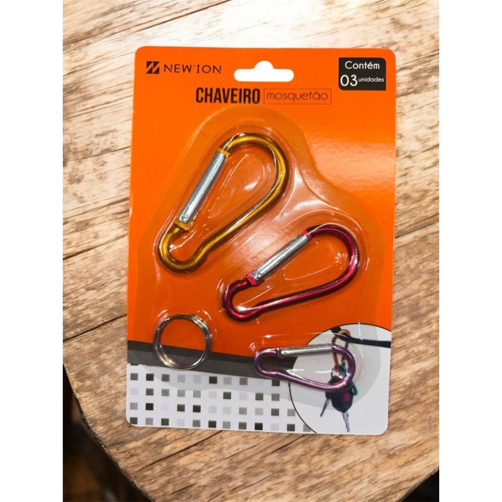 Kit 3 Pcs/lot Chaveiro Mosquetão E Ganchos De Alumínio De Liga Para Chaves Bolsas