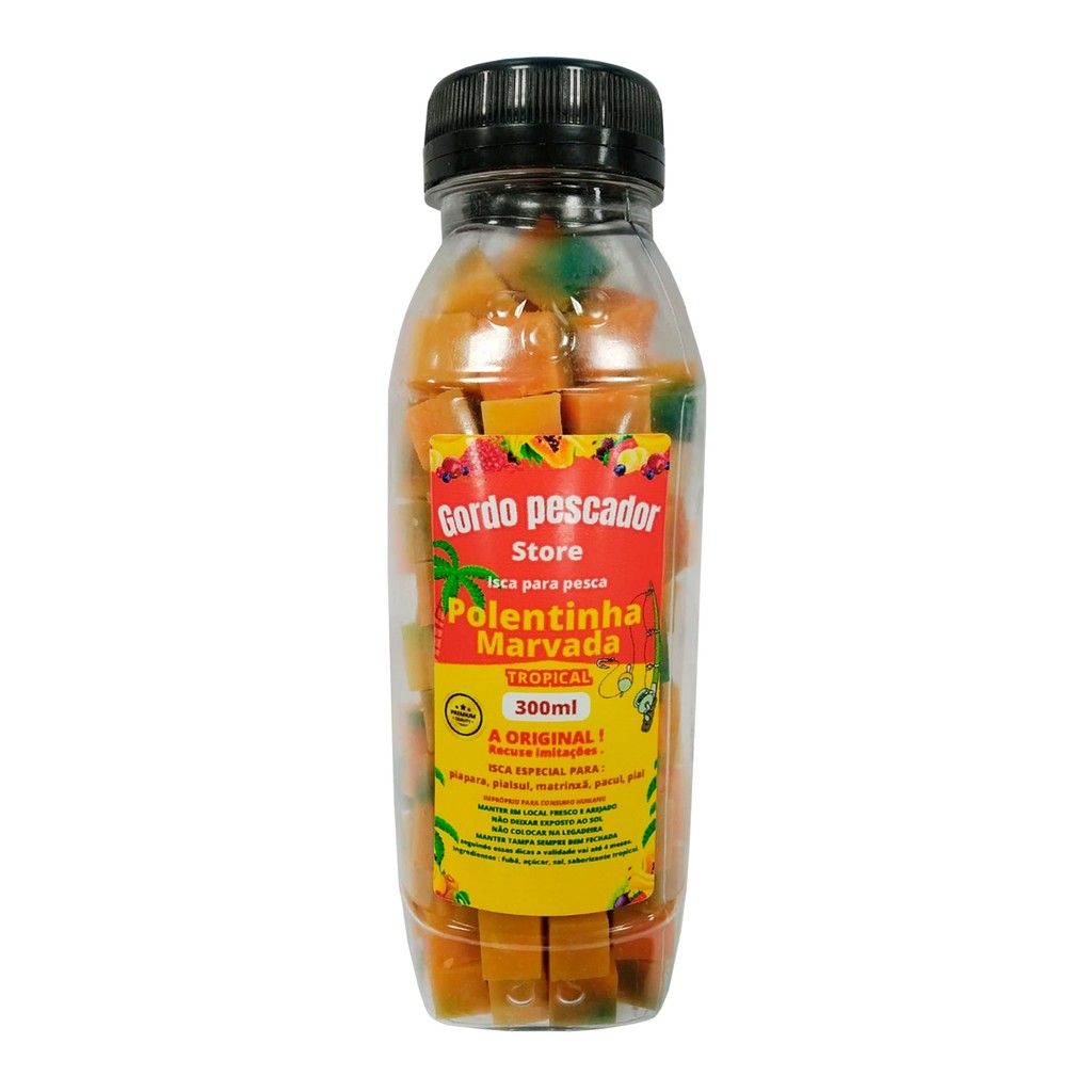 Isca para Pesca Polentinha Marvada Tropical 300ml – Gordo Pescador em Oferta na Shopee