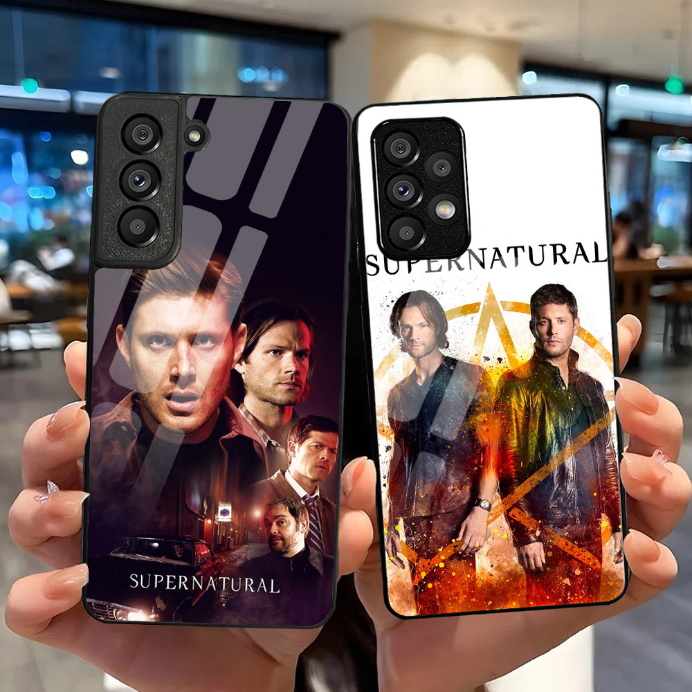 Sobrenatural Jensen Ackles Dean Winchest 02 Capa De Telefone De Vidro Temperado Para Samsung Galaxy S24 ULTRA S23 S22 PL