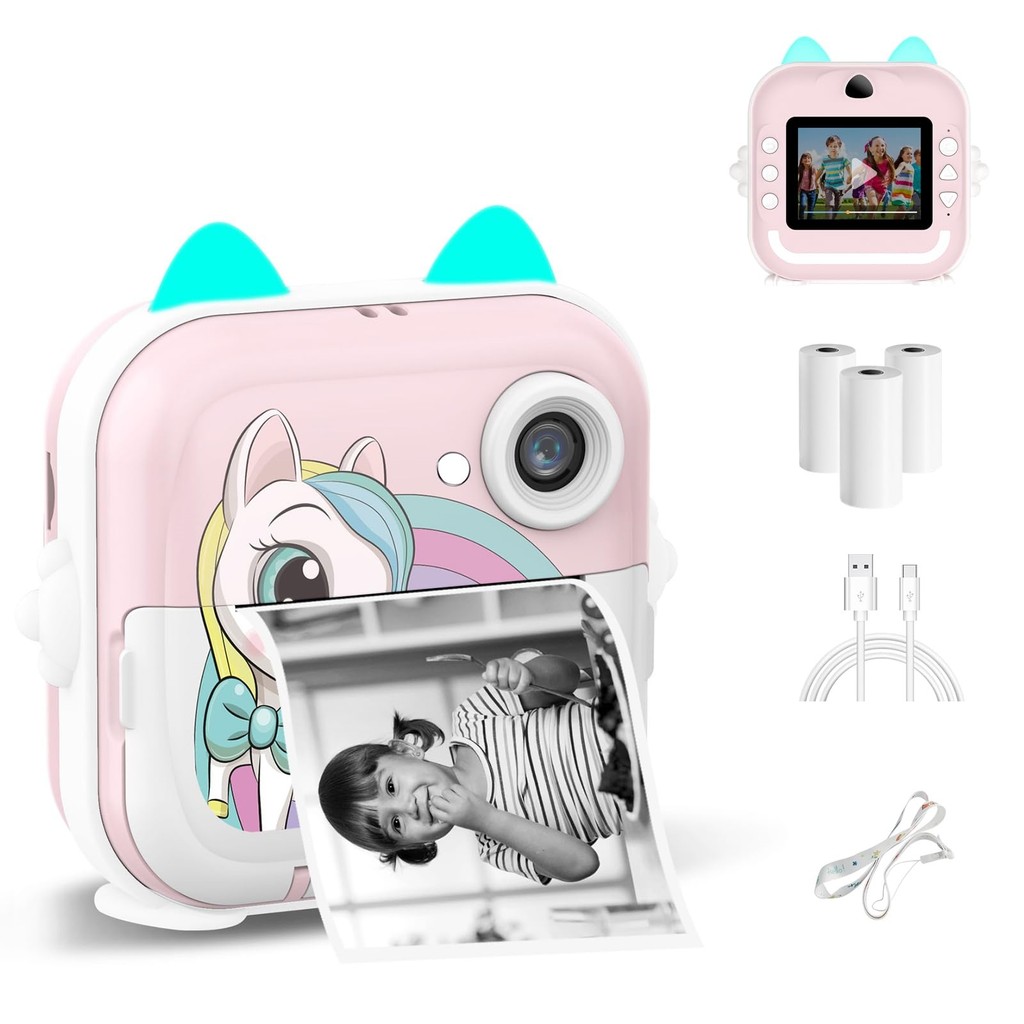 camera infantil que imprime foto,Mini Digital Camera Instantânea De Impressão Crianças com Vídeo