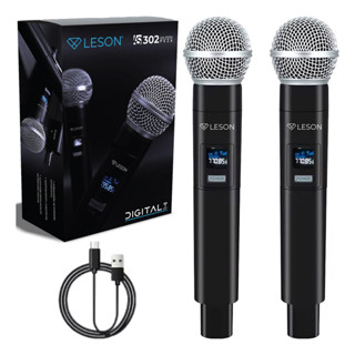 Kit 2 Microfone Sem Fio Digital Receptor Leson Ls302 Pk 2.4 em Oferta na Shopee
