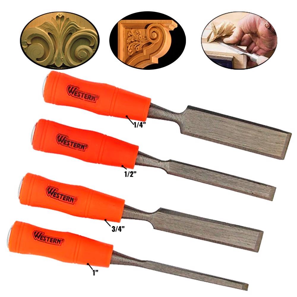 Kit Jogo de Formões com 4 Peças para Madeira 104-7 WESTERN em Oferta na Shopee