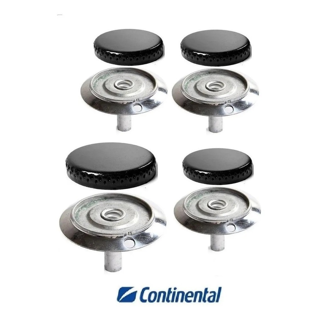 Kit Espalhador + Sorvete Peças Fogão Continental 4 Bocas
