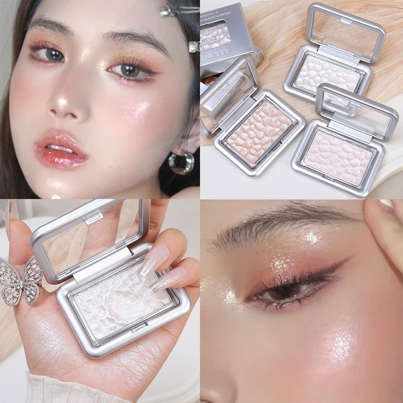 Paleta De Pó Iluminador Pearl Glitter-Creme Facial-Pigmento De Maquiagem Para Contorno Cosméticos Longa Duração , Brilho