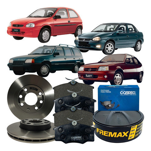 Kit Disco Ventilado Freio Pastilha Kadett Corsa 1996 Á 2000 em Oferta na Shopee