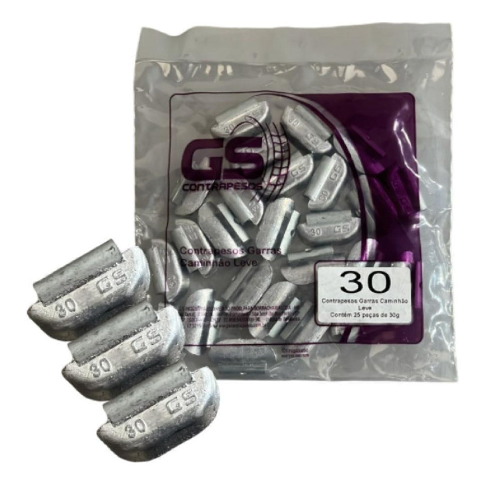 Chumbo para Balanceamento Contrapeso Caminhao Leve 30 Gramas Pacote com 25 unidades em Oferta na Shopee