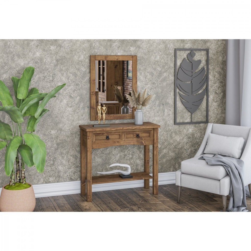 Aparador 2 Gavetas Madeira Macica Rustic Line Cera Xangai - Home & Living