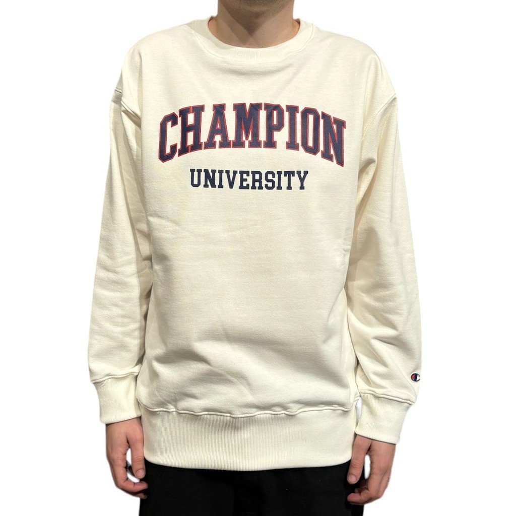 MOLETOM CHAMPION - COLLEGE OFF WHITE