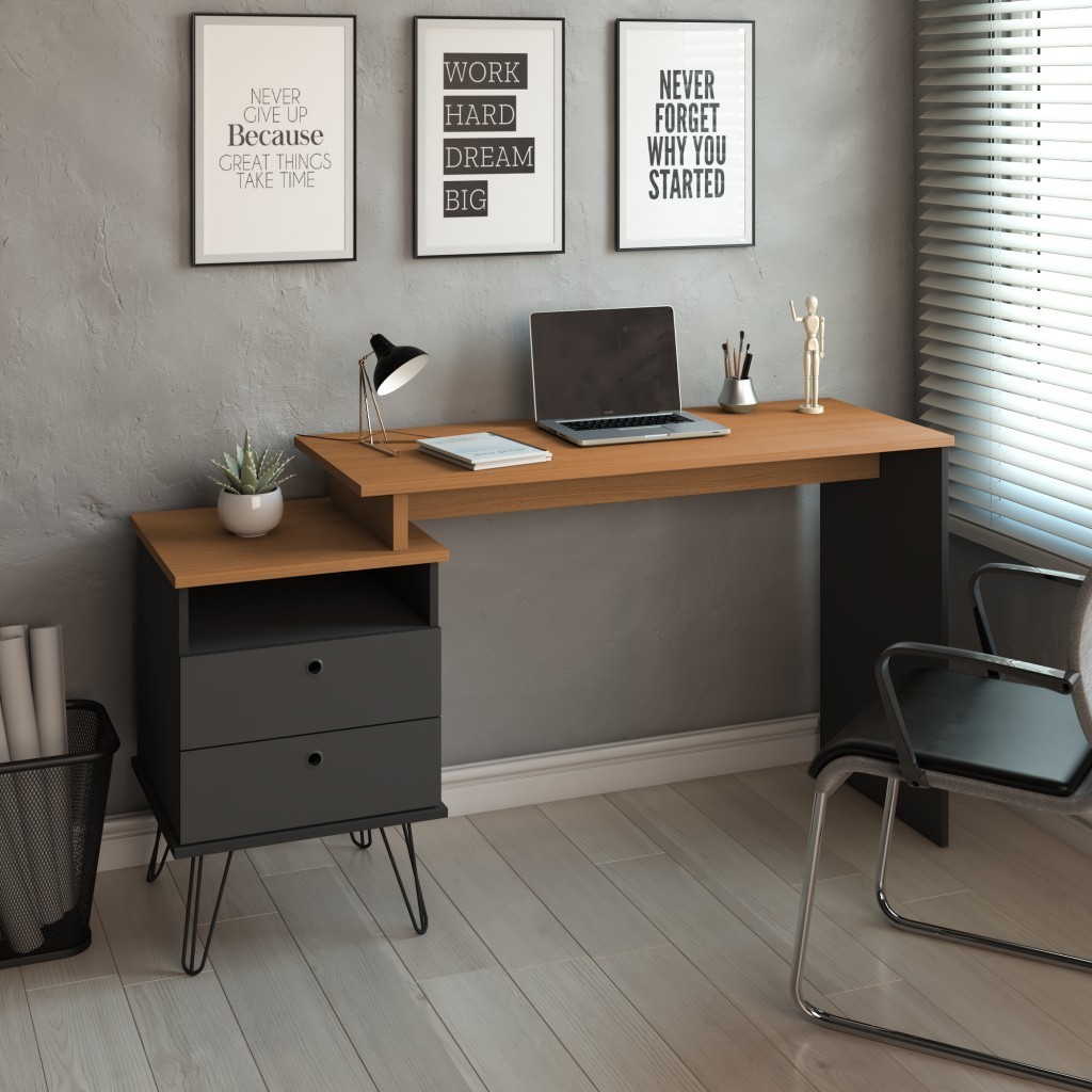 Mesa Escrivaninha Plus 2 Gavetas 006088 - Artany - Home & Living
