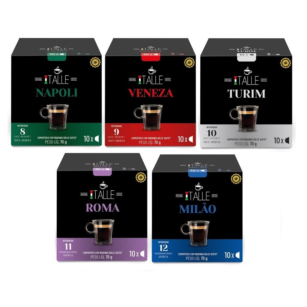 Cafe Capsula Dolce Gusto Café  Gourmet Expresso Cafe Italle 50 em Oferta na Shopee