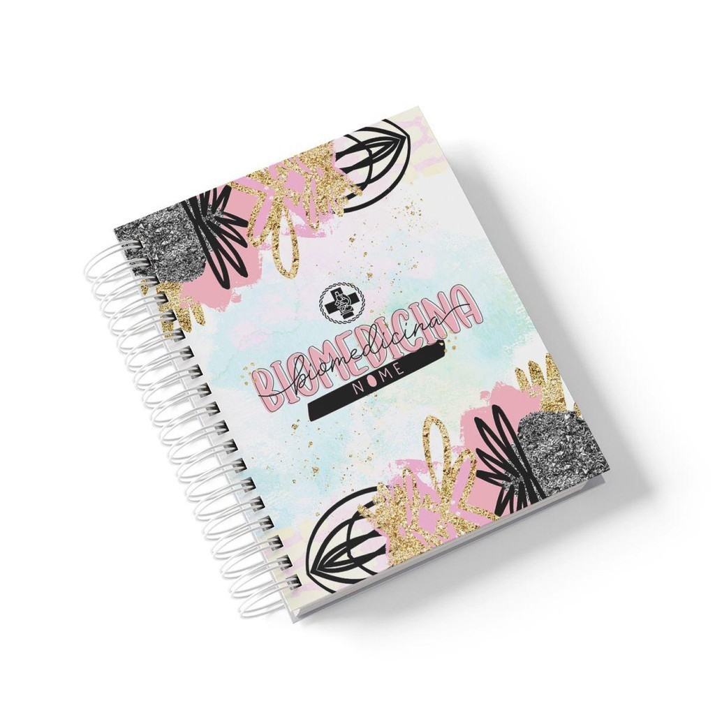 Caderno Personalizado Biomedicina (Modelo 02) - A5 15x21cm (PEQUENO) - Com 100 Folhas