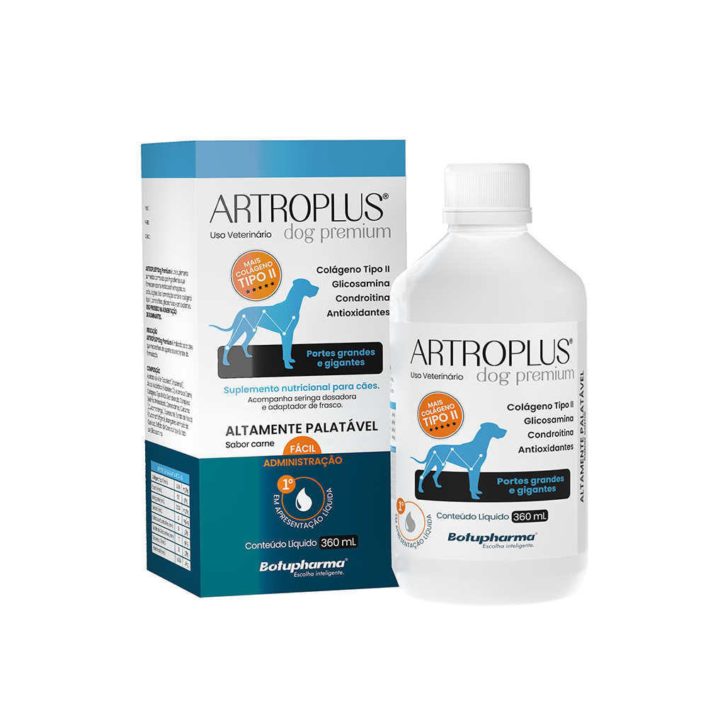 Suplemento para Cães Artroplus Colágeno Tipo II para Articulação Botupharma 360ml