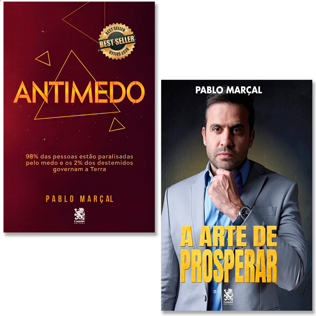 Kit Livro Antimedo + A Arte de Prosperar - Pablo Marçal