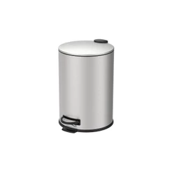 Lixeira com Pedal e Balde 20L Aço Inoxidável Escovado Linha Spin Brinox